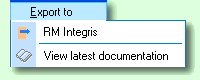 export to RM Integris