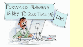 Forward planning cartoon - Timetabling Training Courses