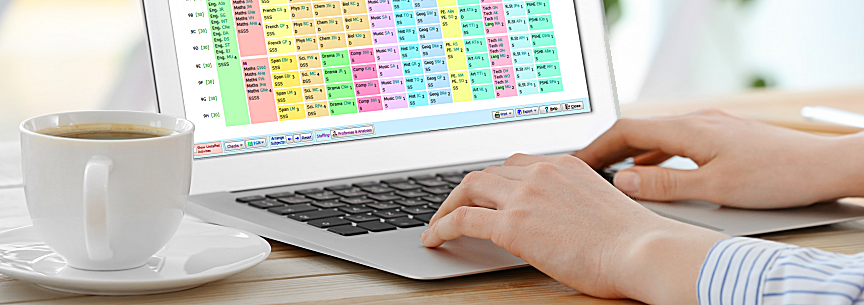 Laptop showing TimeTabler